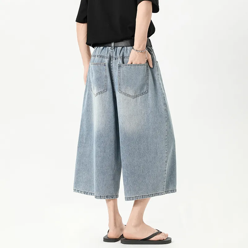 Warrior Cloud Sail Series Denim Shorts Unisex-21