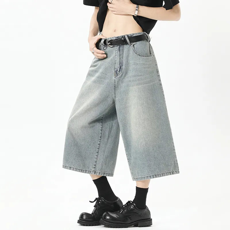 Warrior Cloud Sail Series Denim Shorts Unisex-15