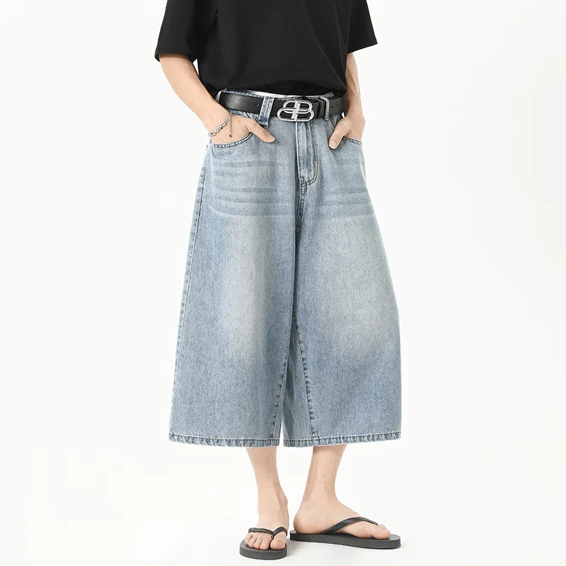 Warrior Cloud Sail Series Denim Shorts Unisex-23