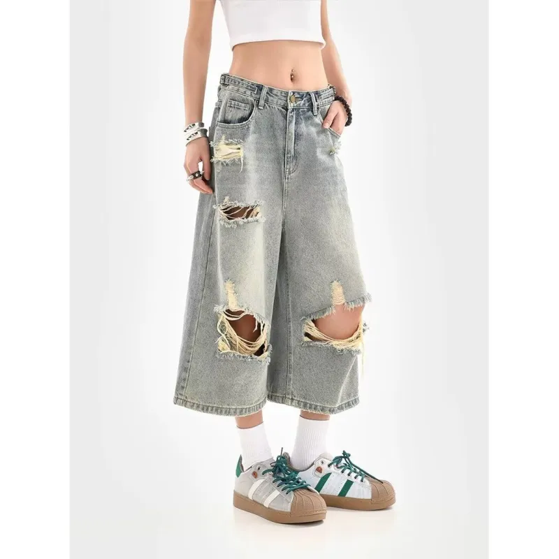 KNOCKSPARK Denim Shorts Unisex Blue-6