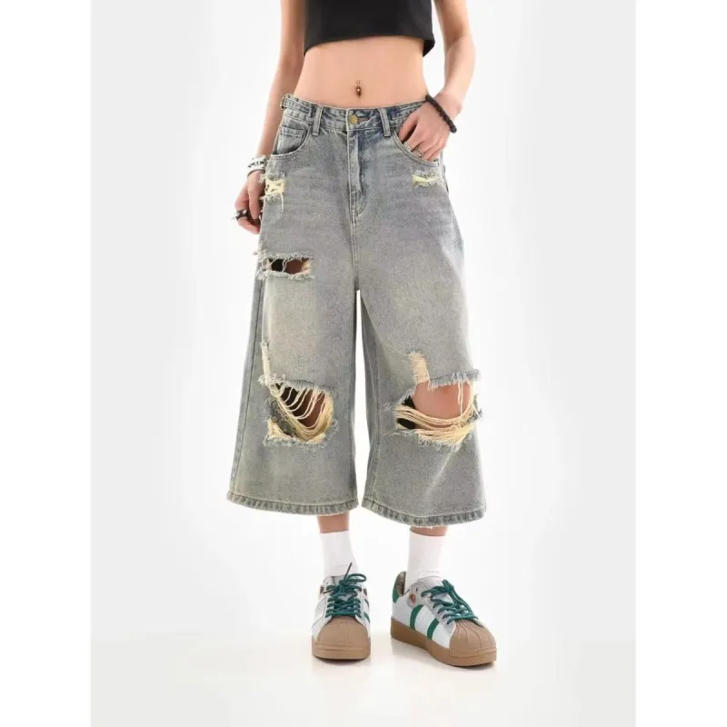 KNOCKSPARK Denim Shorts Unisex Blue-4