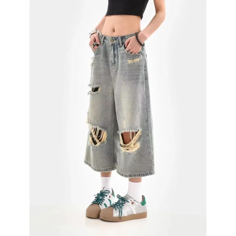 KNOCKSPARK Denim Shorts Unisex Blue-5