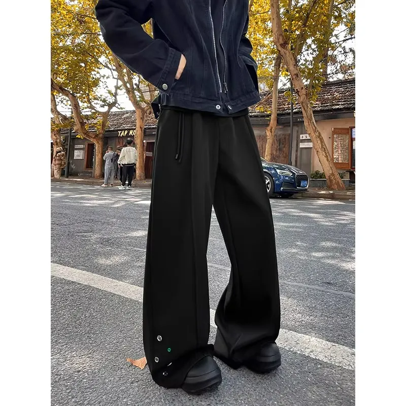 KNOCKSPARK Casual Pants Unisex Black-3