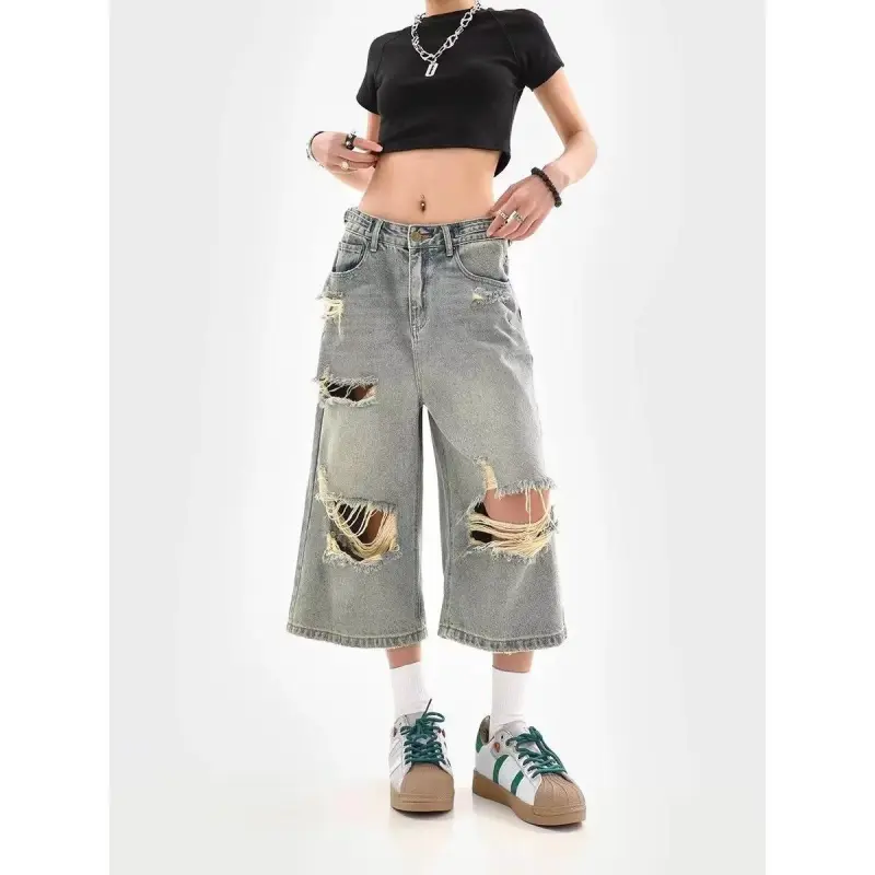 KNOCKSPARK Denim Shorts Unisex Blue-2