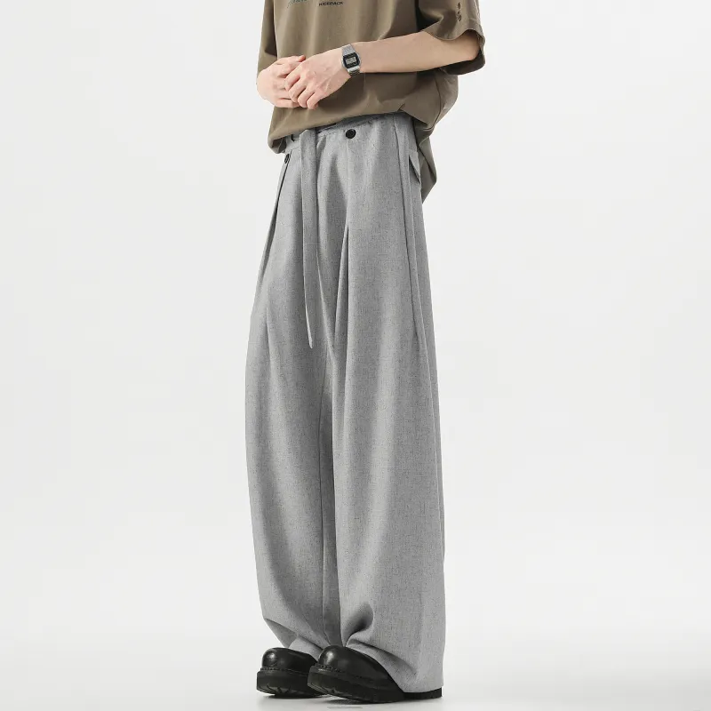 REMEFIT Suit Trousers Unisex Linen Gray-6