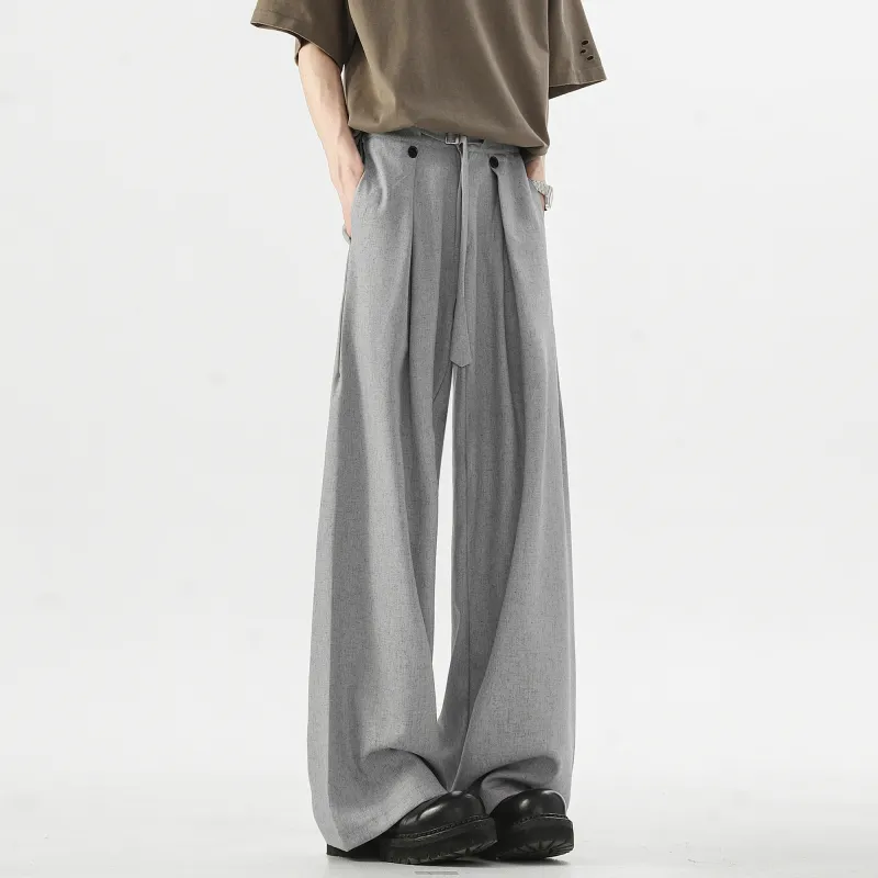 REMEFIT Suit Trousers Unisex Linen Gray-3