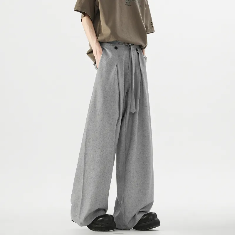 REMEFIT Suit Trousers Unisex Linen Gray-7
