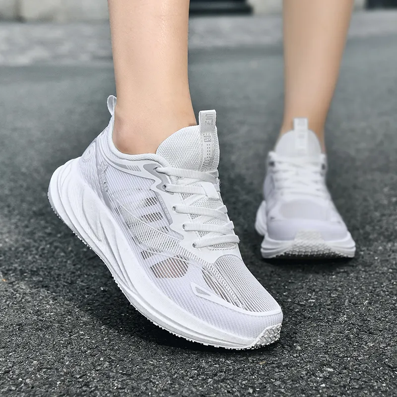 VanCamel Running Shoes Unisex Low Top White/Orange/White/Gray/Light Gray/Teal/Pink/Purple-38