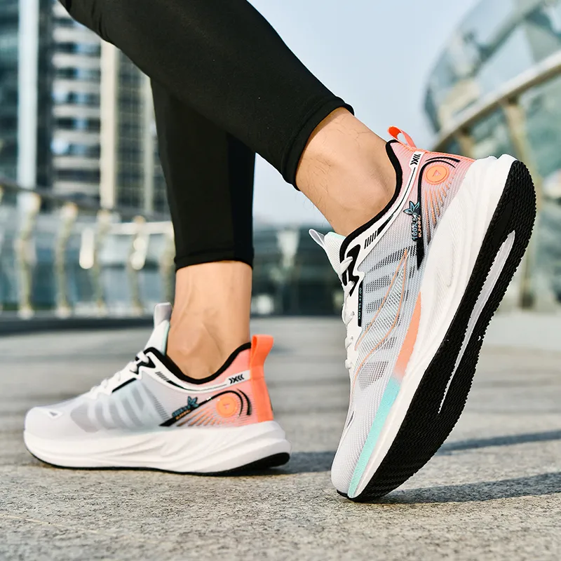VanCamel Running Shoes Unisex Low Top White/Orange/White/Gray/Light Gray/Teal/Pink/Purple-3