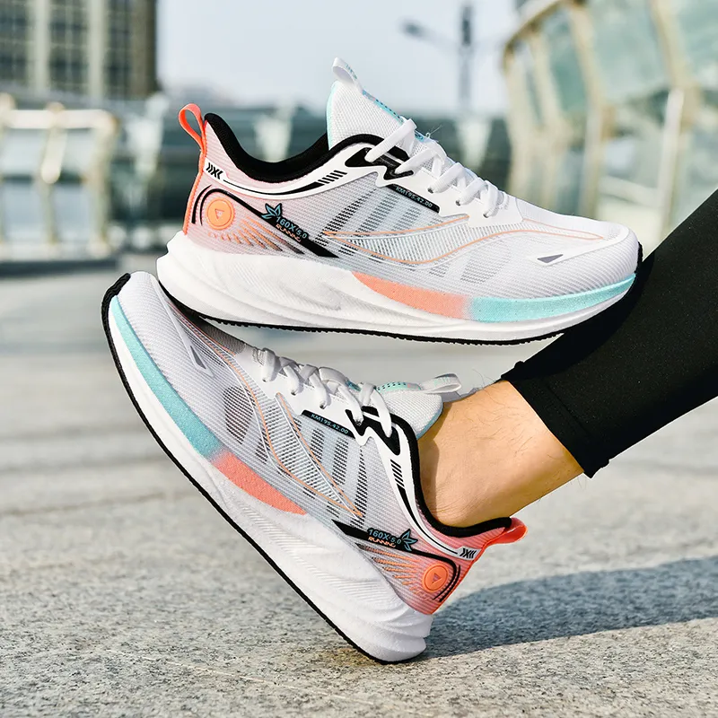 VanCamel Running Shoes Unisex Low Top White/Orange/White/Gray/Light Gray/Teal/Pink/Purple-32