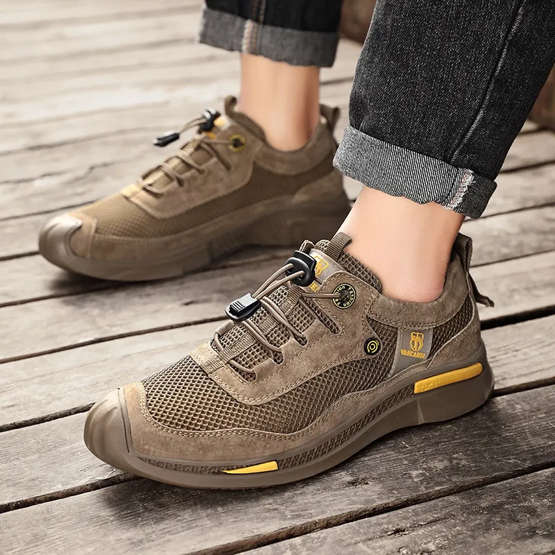 VanCamel Cushioning Abrasion Resistant Lightweight Breathable Slip Resistant Low Top Hiking Shoes Men's-25
