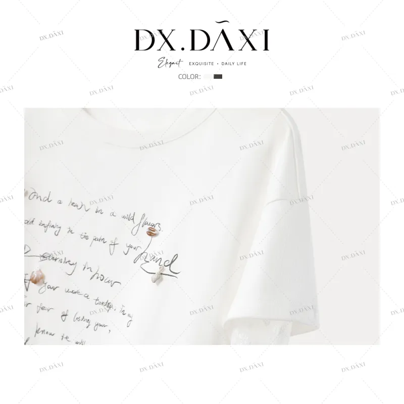 DX.DAXI T Shirts Women's Pure White-3