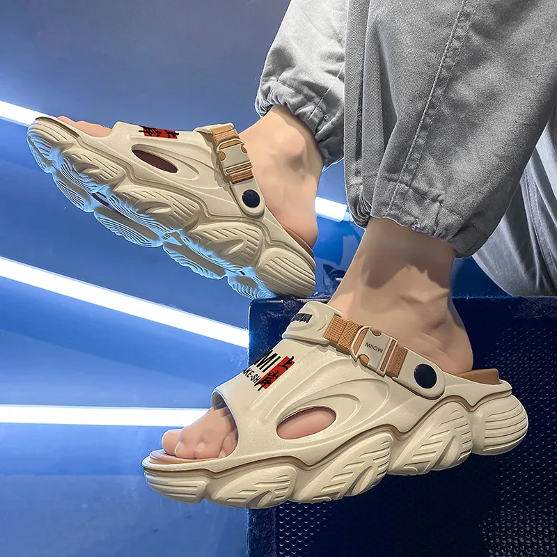 MIIOW Beach Sandals Men White/Blue/Beige/Brown/Mint Green/Black/Gray-5