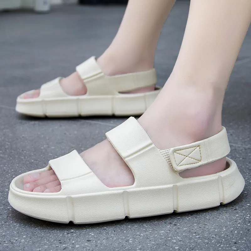 MIIOW Beach Sandals Unisex Black/Beige/Gray-5