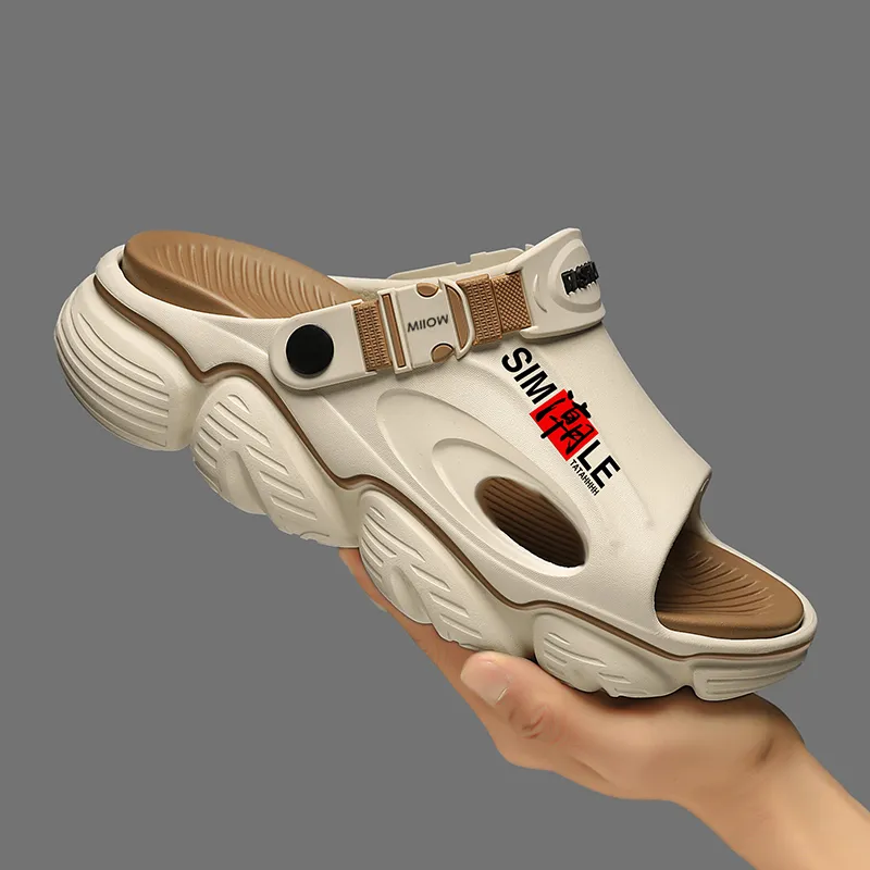 MIIOW Beach Sandals Men White/Blue/Beige/Brown/Mint Green/Black/Gray-5