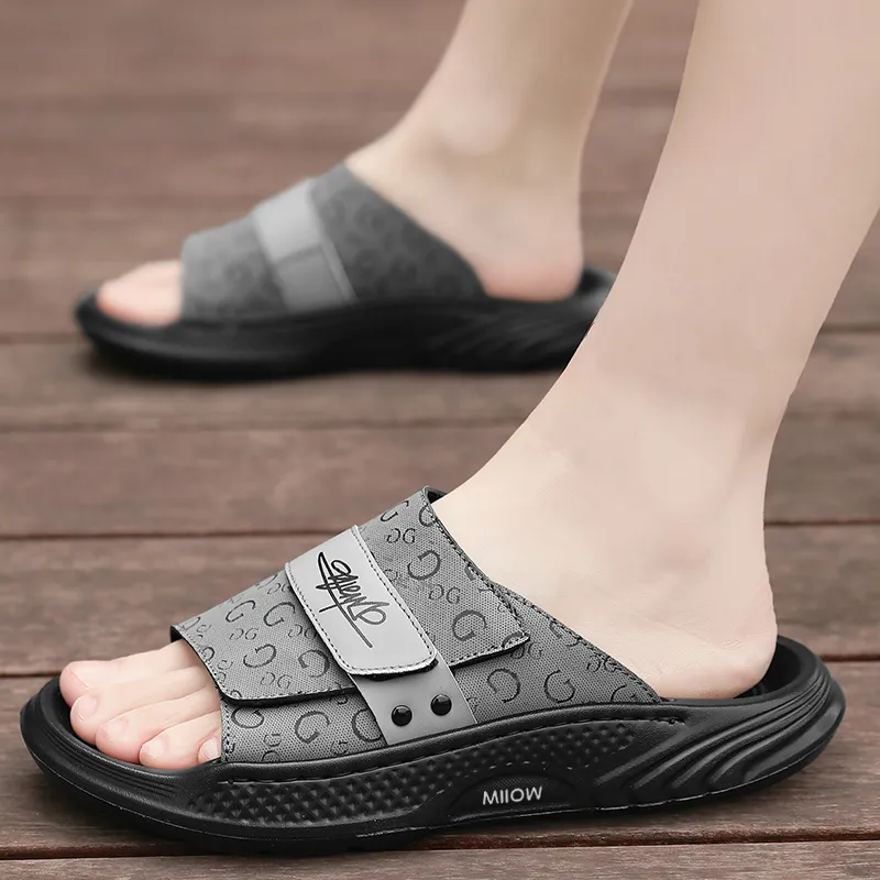 MIIOW EVA Stitching Slip Resistant Abrasion Resistant Slide Slippers Men's-2