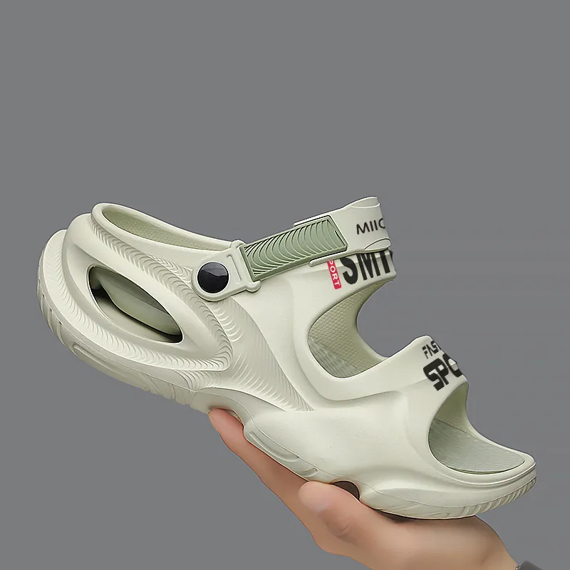 MIIOW Beach Sandals Unisex Black Gray/Mint Green/Orange/White Black-3