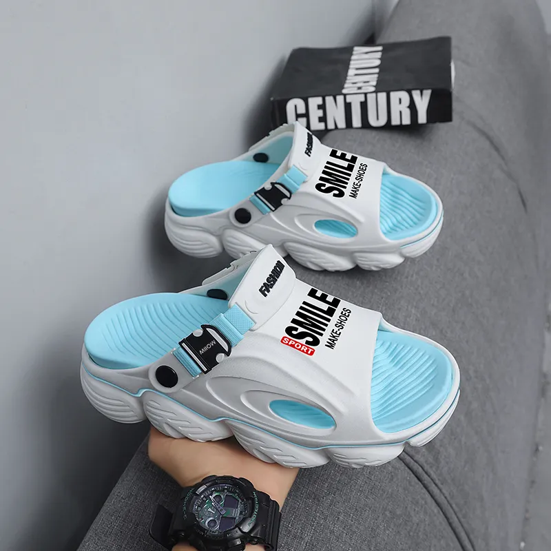 MIIOW Beach Sandals Men White/Blue/Beige/Brown/Mint Green/Black/Gray-1