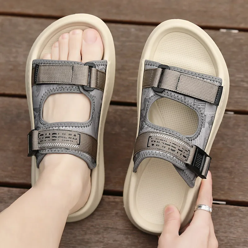 MIIOW Rubber Sole Slip Resistant Abrasion Resistant Slide Slippers Men's-5