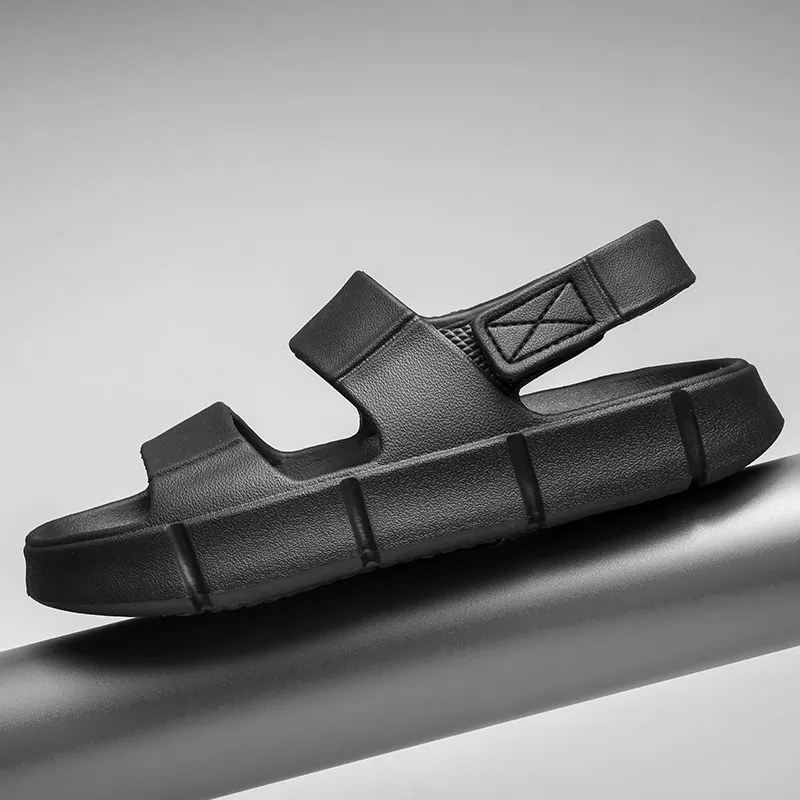 MIIOW Beach Sandals Unisex Black/Beige/Gray-2
