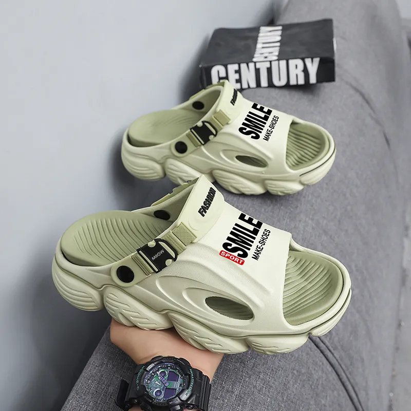 MIIOW Beach Sandals Men White/Blue/Beige/Brown/Mint Green/Black/Gray-7