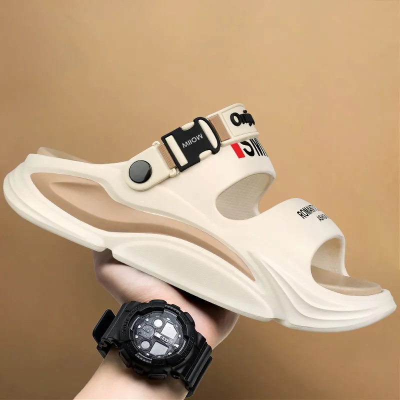 MIIOW Beach Sandals Unisex Black Orange/Matcha Green/White Blue/Beige Brown-10