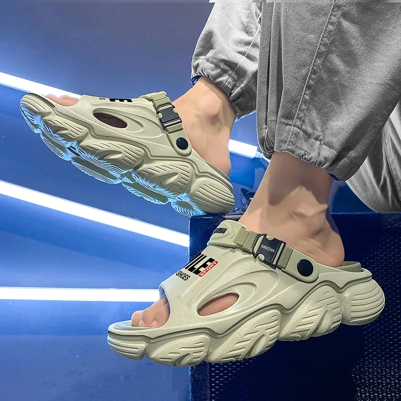 MIIOW Beach Sandals Men White/Blue/Beige/Brown/Mint Green/Black/Gray-8