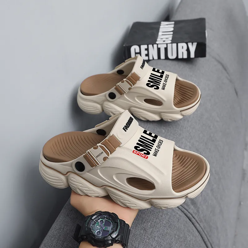 MIIOW Beach Sandals Men White/Blue/Beige/Brown/Mint Green/Black/Gray-4