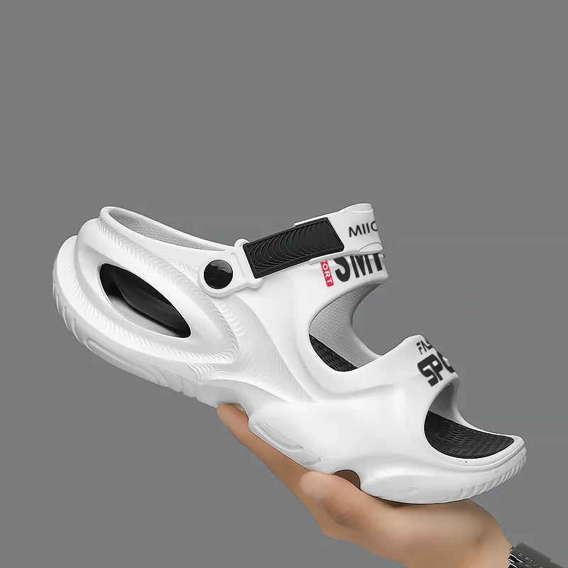 MIIOW Beach Sandals Unisex Black Gray/Mint Green/Orange/White Black-7