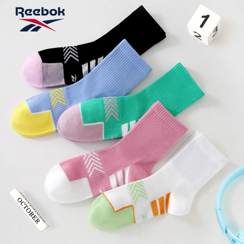 Reebok Mid Calf Socks Unisex 5 Pack Mixed Color-4
