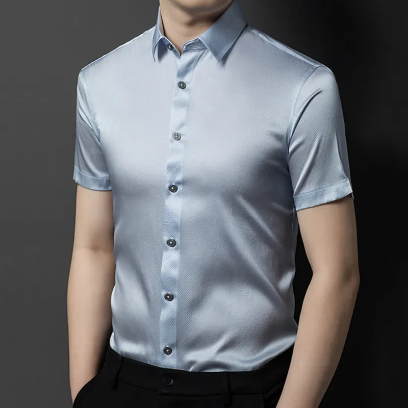 BANGBOY X IZTION Shirts Men Blue-4