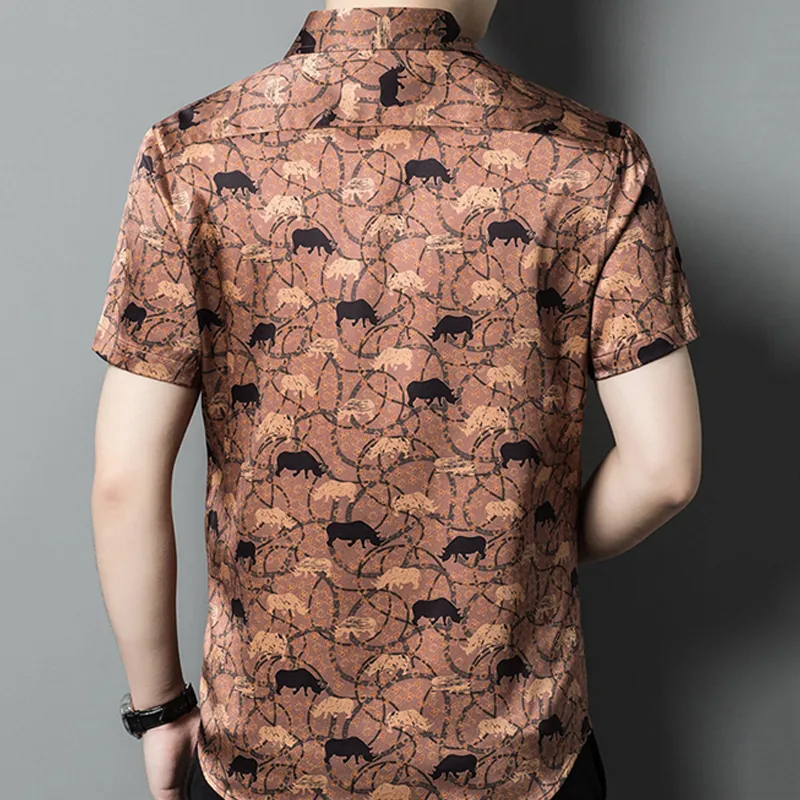 BANGBOY X IZTION Shirts Men Orange Red-1