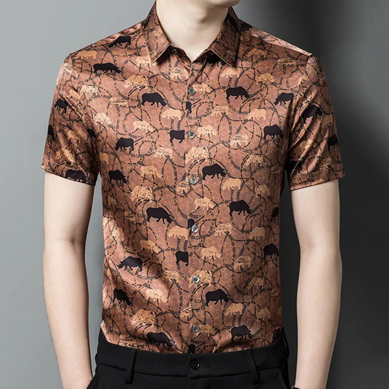 BANGBOY X IZTION Shirts Men Orange Red-2