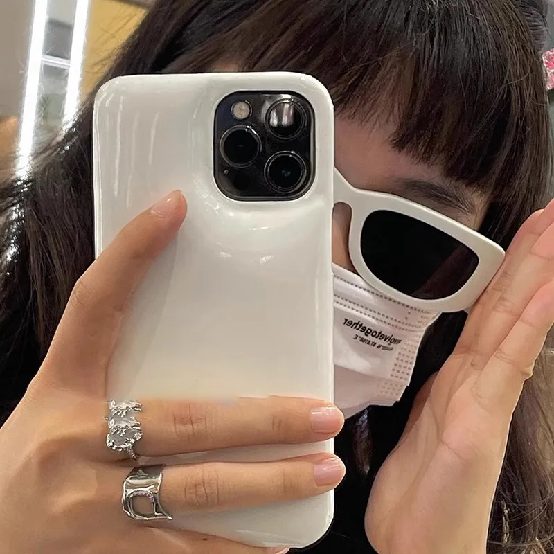Taokinall TPU Material Bread Crust Phone Cases Compatibility With Apple 16/15/14 Collection Solid Color-1