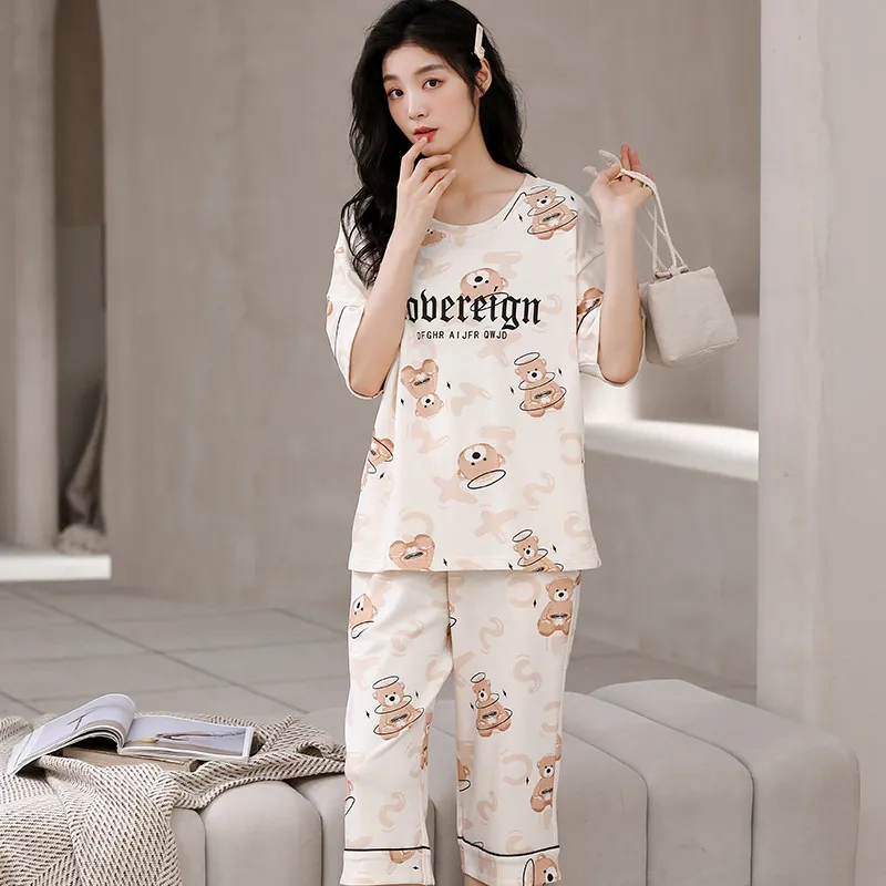 Lan Miao Pajama Set Women's Ivory White-1