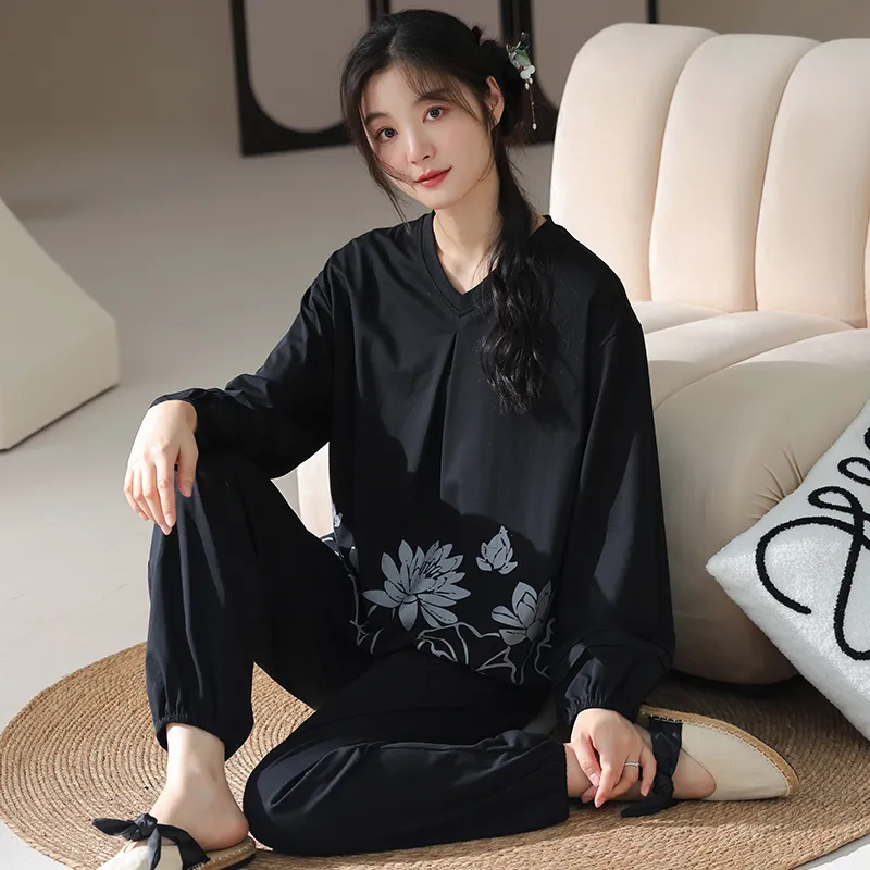 Lan Miao Casual Suit Women's Black-4