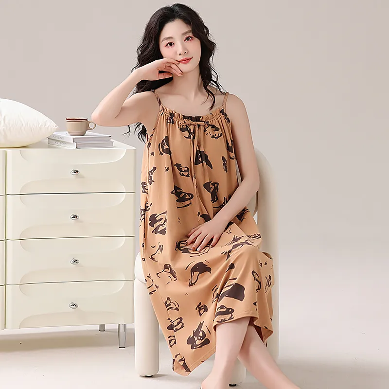 Lan Miao Nightgown Women's Chocolate-5