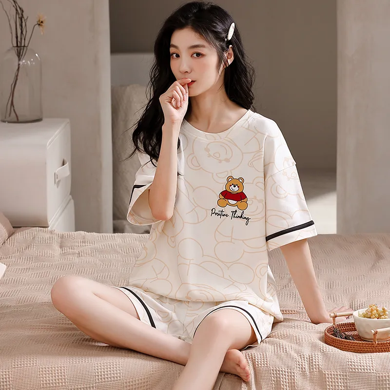 Lan Miao Pajama Set Women's Ivory White-2