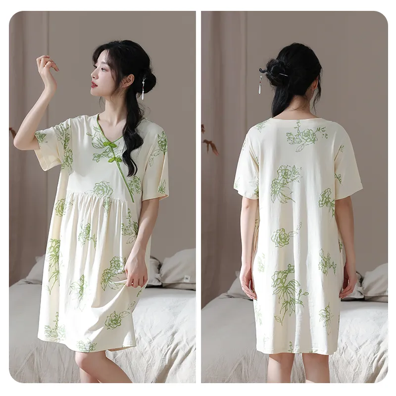 Lan Miao Cheongsam Women's Grass Green-1