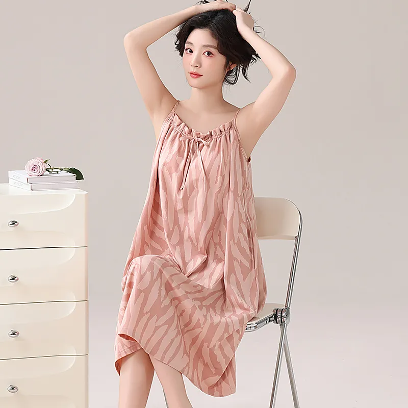 Lan Miao Nightgown Women's Peach-5