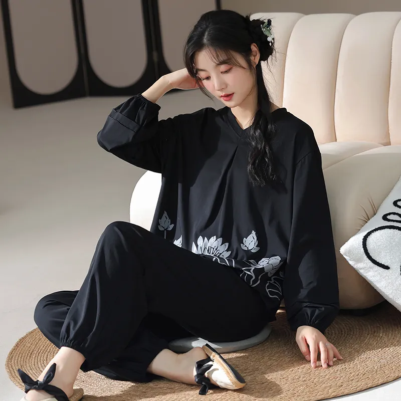 Lan Miao Casual Suit Women's Black-3