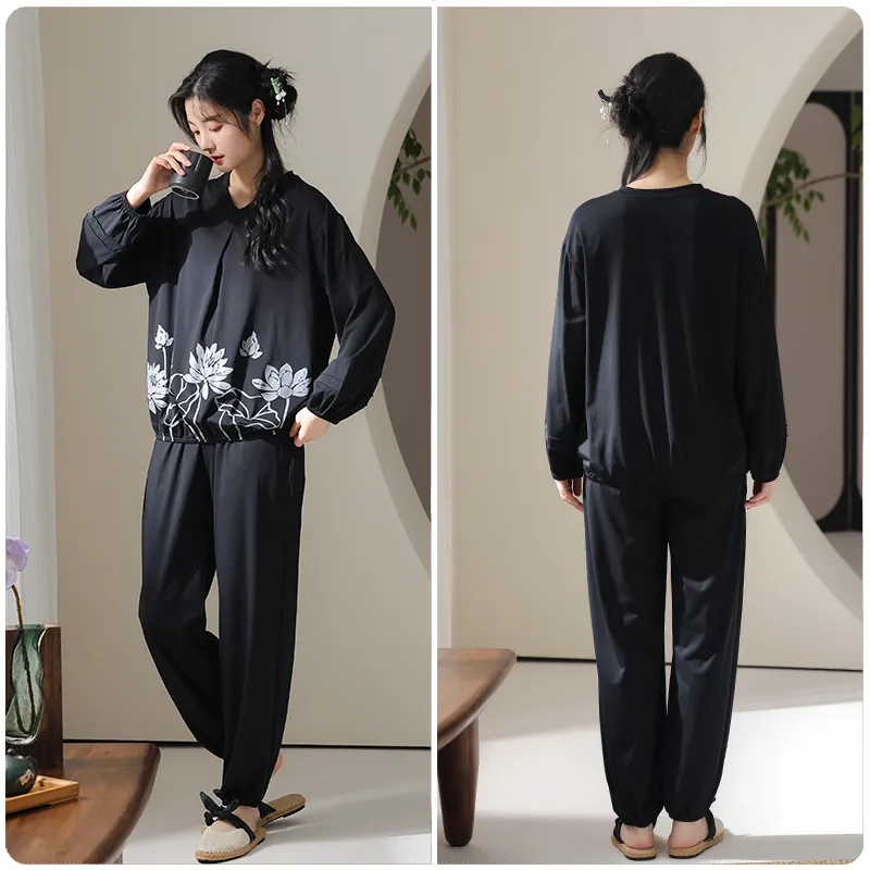 Lan Miao Casual Suit Women's Black-1