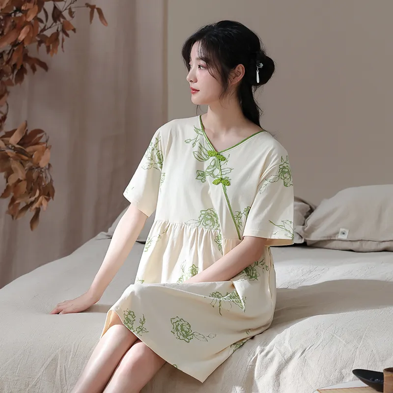 Lan Miao Cheongsam Women's Grass Green-6