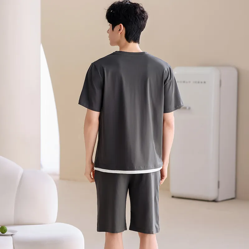 Lan Miao Pajama Set Men's Black-5