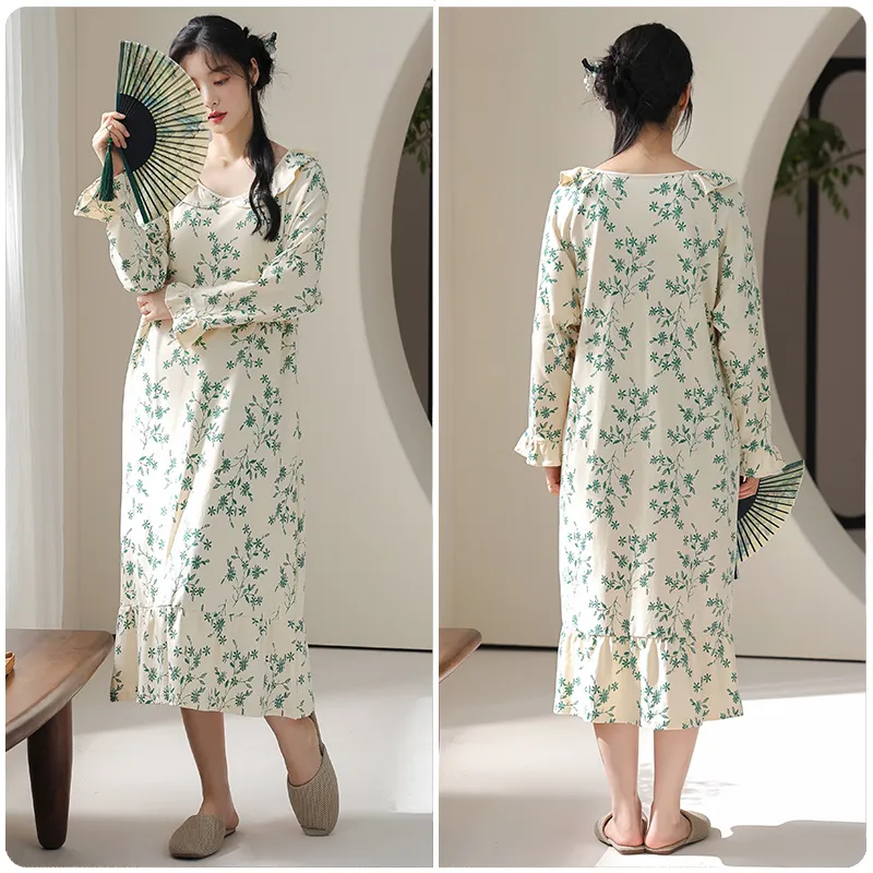 Lan Miao Long Sleeved Dress Women's Emerald Green-1
