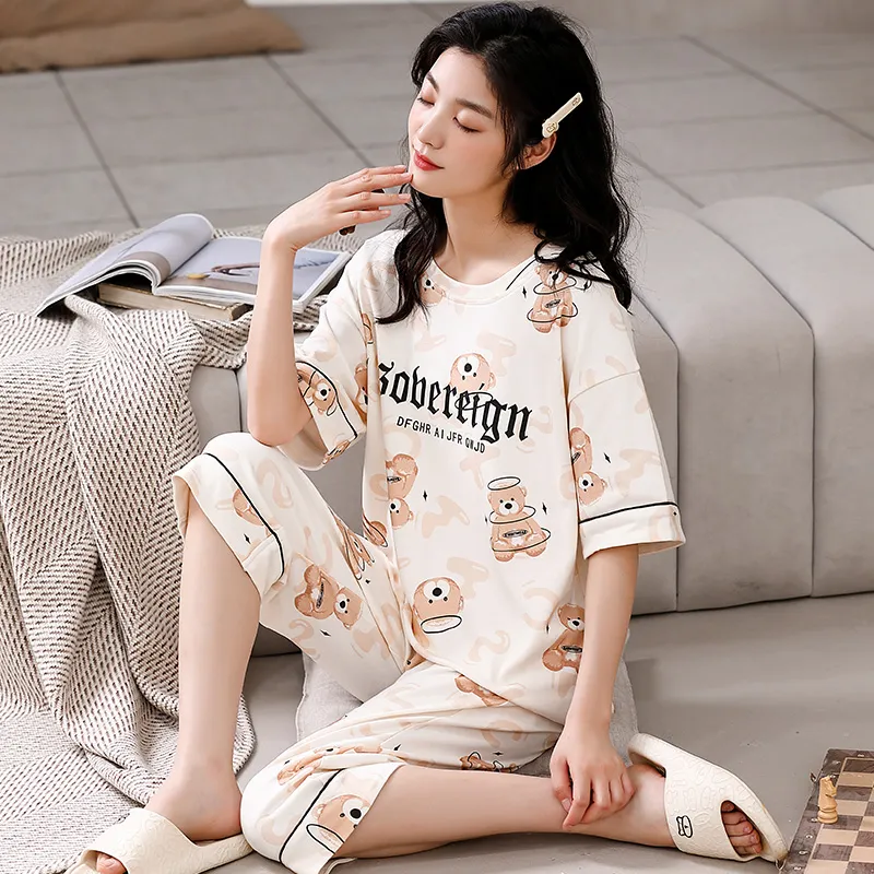 Lan Miao Pajama Set Women's Ivory White-4