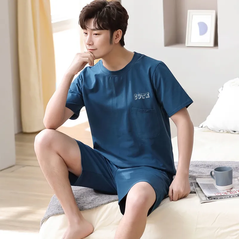 Lan Miao Pajama Set Men's Navy Blue-2