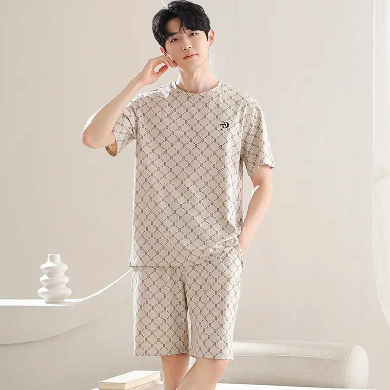 Lan Miao Pajama Set Men's Beige Skin Tone-4