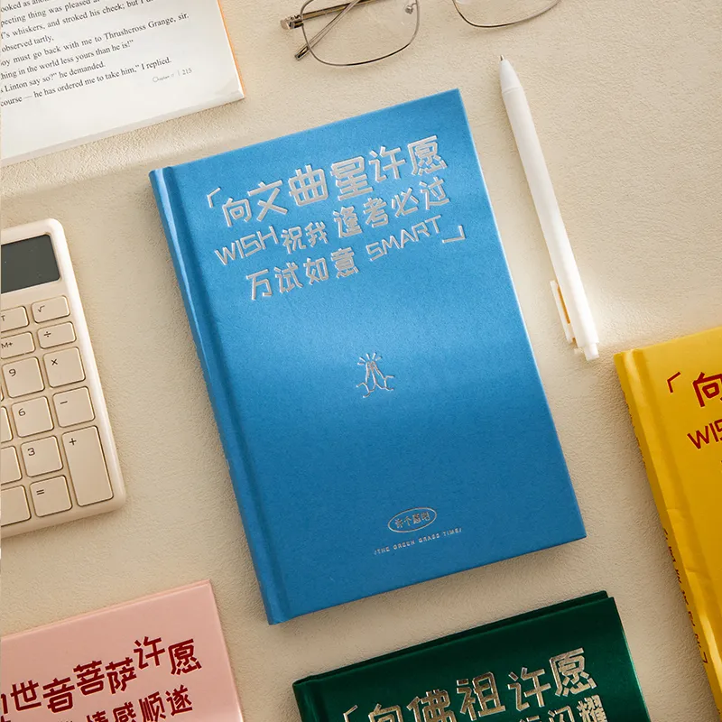 QINGHEJI Make A Wish A5 Creative Minimalist Style Fun Laptop Journal Notebook Quote Book Planners-1