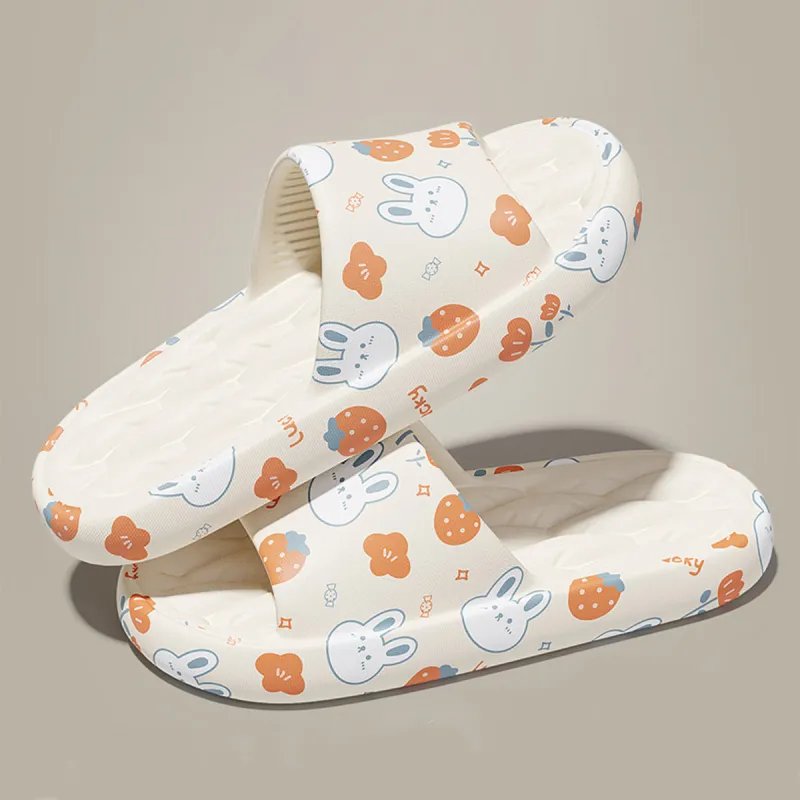 Gentle Welcome Squashy And Bouncy Feeling Slippers, Home Indoor Bathroom Slip Resistant Platform Summer Slippers-2